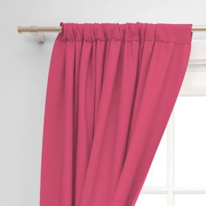 Ροζ κουρτίνα αδιάβροχοι με ταινία πιετά 