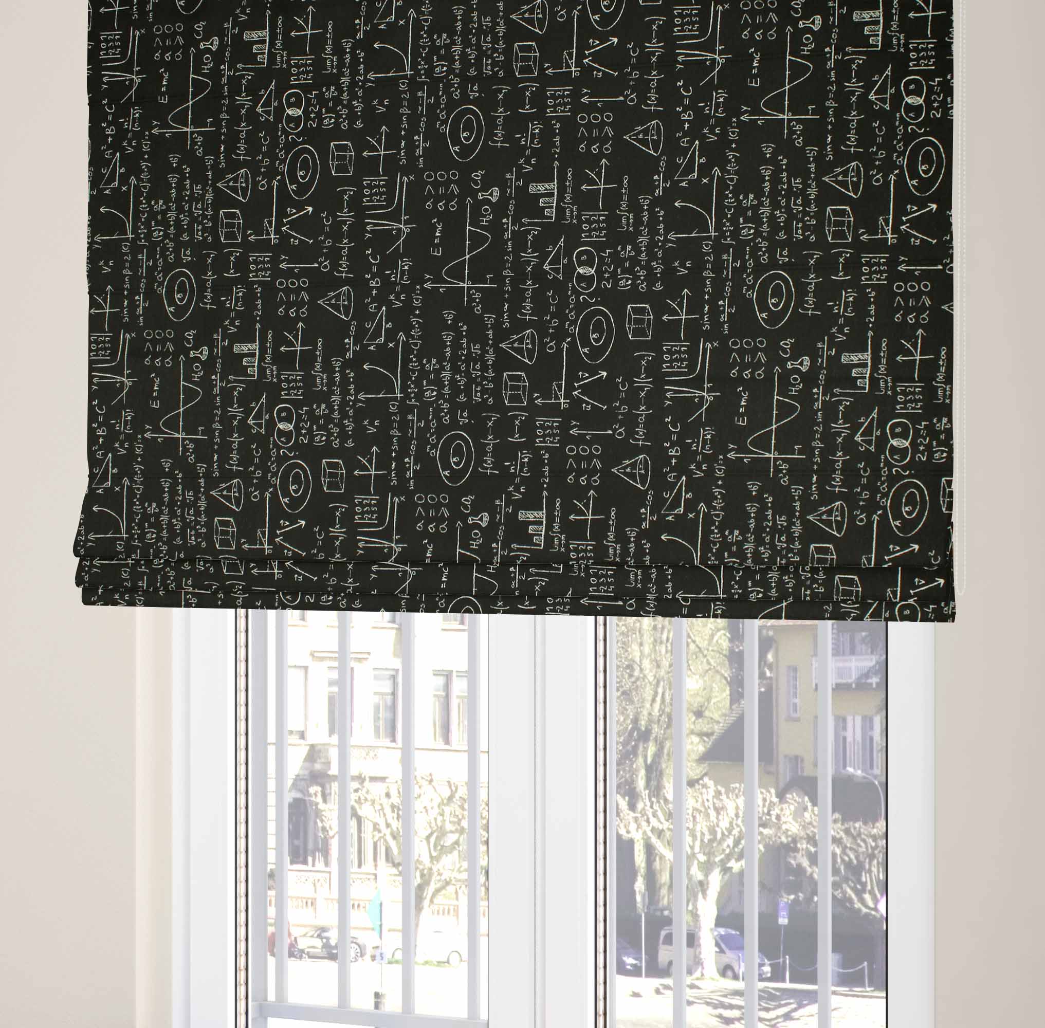 Teenage Roman Shade Geometry Black Background Buy Curtains