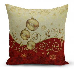 Weihnachtsstrumpffüller mit rot-goldenem Hintergrund