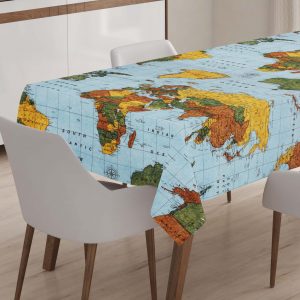 Παγκόσμιος χάρτης τραπεζομάντηλο καρέ