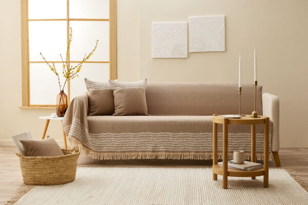 Καλύμματα Καναπέ - - Ριχτάρι Cristy Beige 01-3481-02