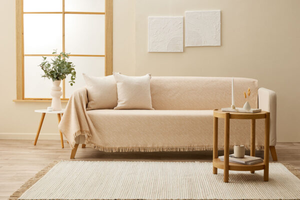 Καλύμματα Καναπέ - - Ριχτάρι Dafne Beige 01-3484-02