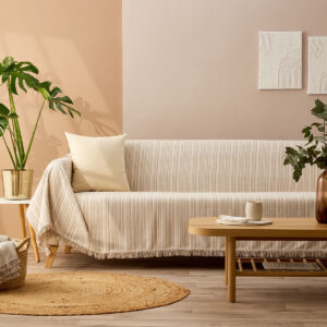Καλύμματα Καναπέ - - Ριχτάρι Emily Beige 01-3478-02