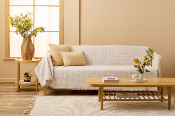 Καλύμματα Καναπέ - - Ριχτάρι Erin Beige 01-3637-02