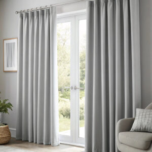 Blackout κουρτίνα συσκότισης light grey με τρουκς πιέτα
