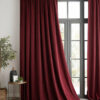 Blackout κουρτίνα συσκότισης Wine Red με πιέτα και τρουκς