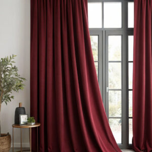 Blackout κουρτίνα συσκότισης Wine Red με πιέτα και τρουκς