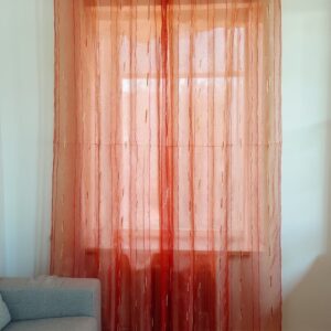 Κόκκινες Πλαϊνές Κουρτίνες Μονοχρωμίας για Διακόσμηση Σπιτιού