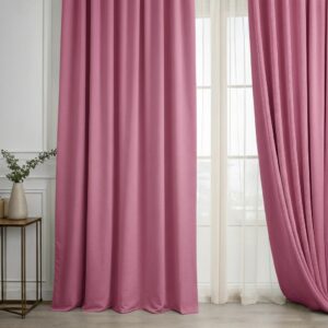 Κουρτίνα καραβόπανο ροζ μονόχρωμη με πιέτες