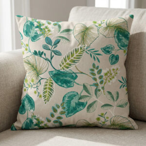 διακοσμητικες θηκες-28067-1-Φλοράλ-Βαμβακερο-Πράσινο