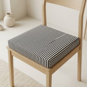 εμπριμε μαξιλαρια καρεκλας-28068-3-Ριγέ-Καραβόπανο-Μαύρο