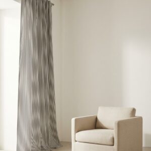 πλαινες κουρτινες -28068-4-Ριγέ-Καραβόπανο-Μαύρο