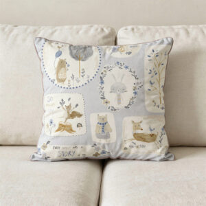 Διακοσμητικές βαμβακοσατέν θήκες με σχέδιο χαριτωμένα ζωάκια.