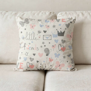 Διακοσμητική θήκη με παιδικό σχέδιο σε παστέλ αποχρώσεις.