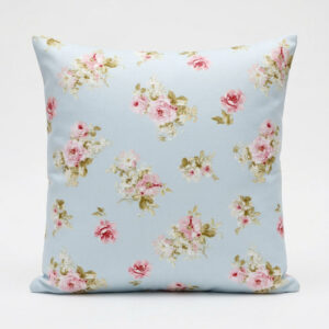 Διακοσμητικές θήκες καραβόπανο με λουλούδια σε ροζ απόχρωση.