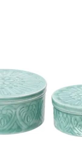 ΜΕΤΑΛΛΙΚΟ ΚΟΥΤΙ ΣΕΤ 2 ΤΕΜ ΒΕΡΑΜΑΝ 20 x 10 cm 16 x 8 cm